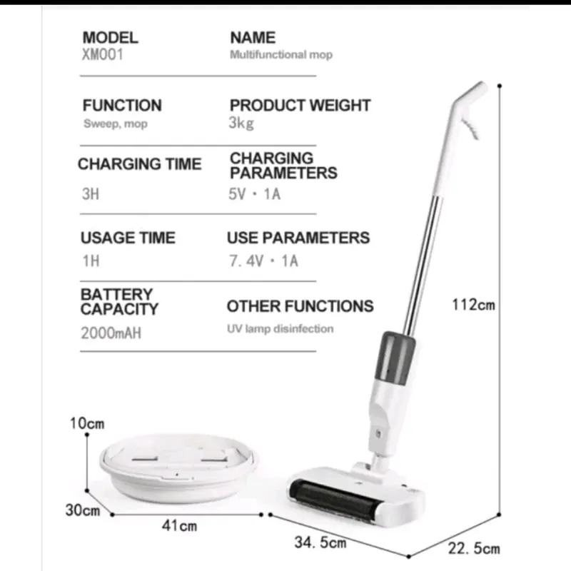 Dry Wet Vacuum Cleaner UV Light atau Sapu dan pel otomatis dengan lampu uv 3