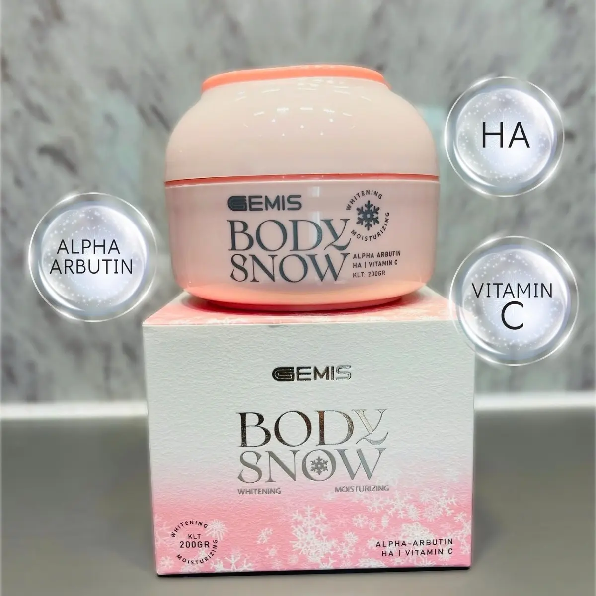 Combo 2 Kem GEMIS Body Snow Dưỡng Trắng + Tặng 1 Kem Body - Nuôi Dưỡng Da, Chống Nắng, Kháng Nước - Women