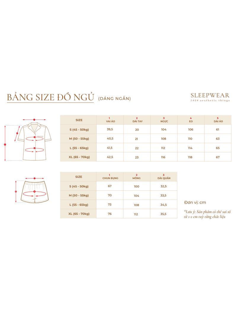 Product Introduction of 1404 Bộ Ngủ Lụa Satin Pyjama Dáng Ngắn Họa Tiết Cung Hoàng Đạo Đen Kèm Chun Buộc Tóc / SET0001-1 0