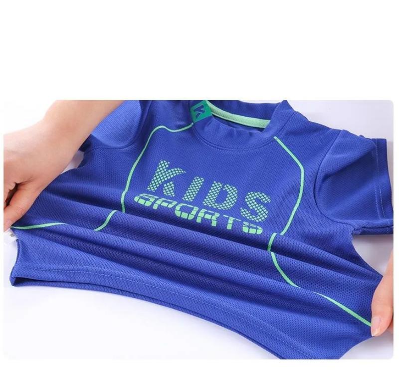 Product Introduction of Boys and girls sportswear mesh breathable sports jersey set new 6