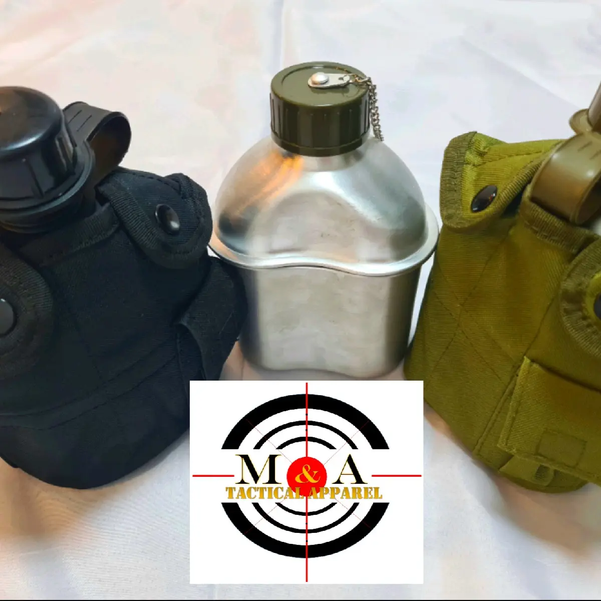 Water Canteen Aluminum and Plastic With Pouch High Quality Water Bottles Drinkware