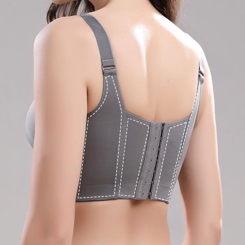 Product Introduction of New Seven-breasted Full-cup Plus-size Underwear Women Gathered on The Collection of Auxiliary Bra Without Steel Ring. Womenswear Comfort 7