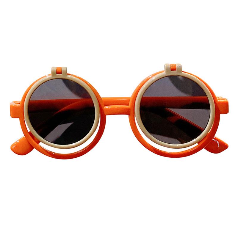 Product Introduction of Lovely Children's Flip Sunglasses Durable Cartoon Children Sun Glasses Fashion Round Boys Girls UV-Protection Shades Eyewear For Daily Use 5