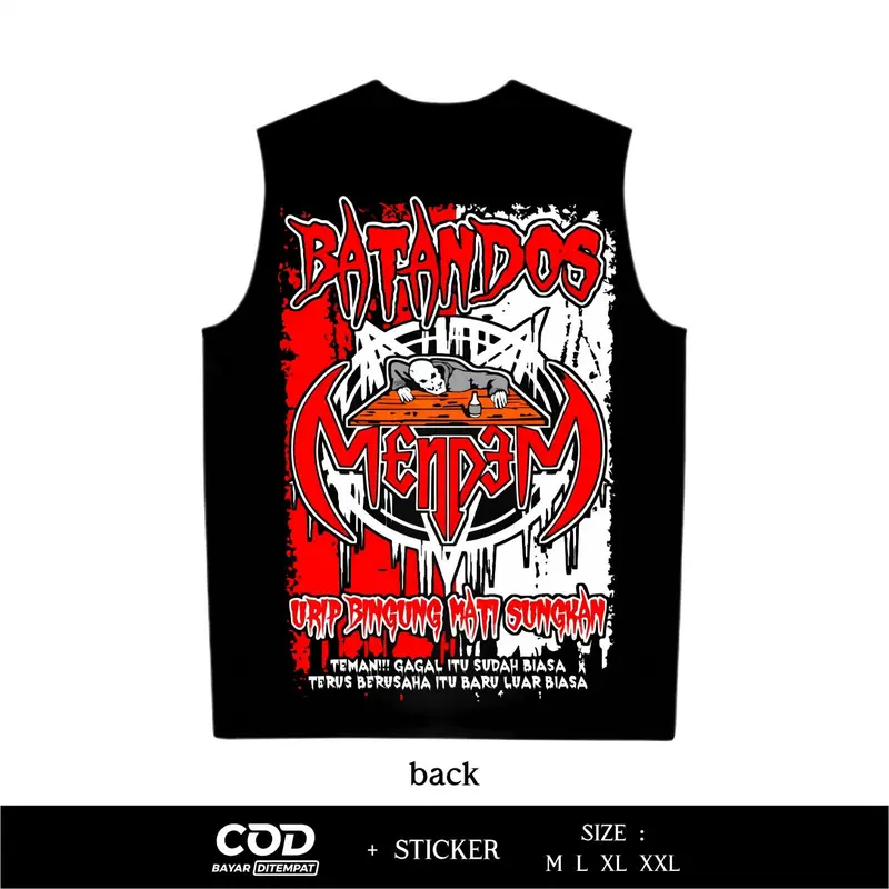 Kaos Singlet Netral Batandos Mendem Urip Bingung Mati Sungkan Sablon DTF Desain Terbaru By Inzavibe 1