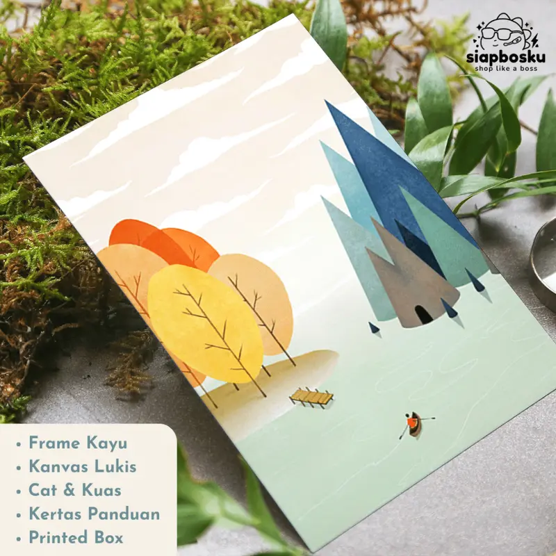 PAINT BY NUMBER 20x30 CM NCT COLLECTION KANVAS PAINTING KIT WITH FRAME SIAP LUKIS 2