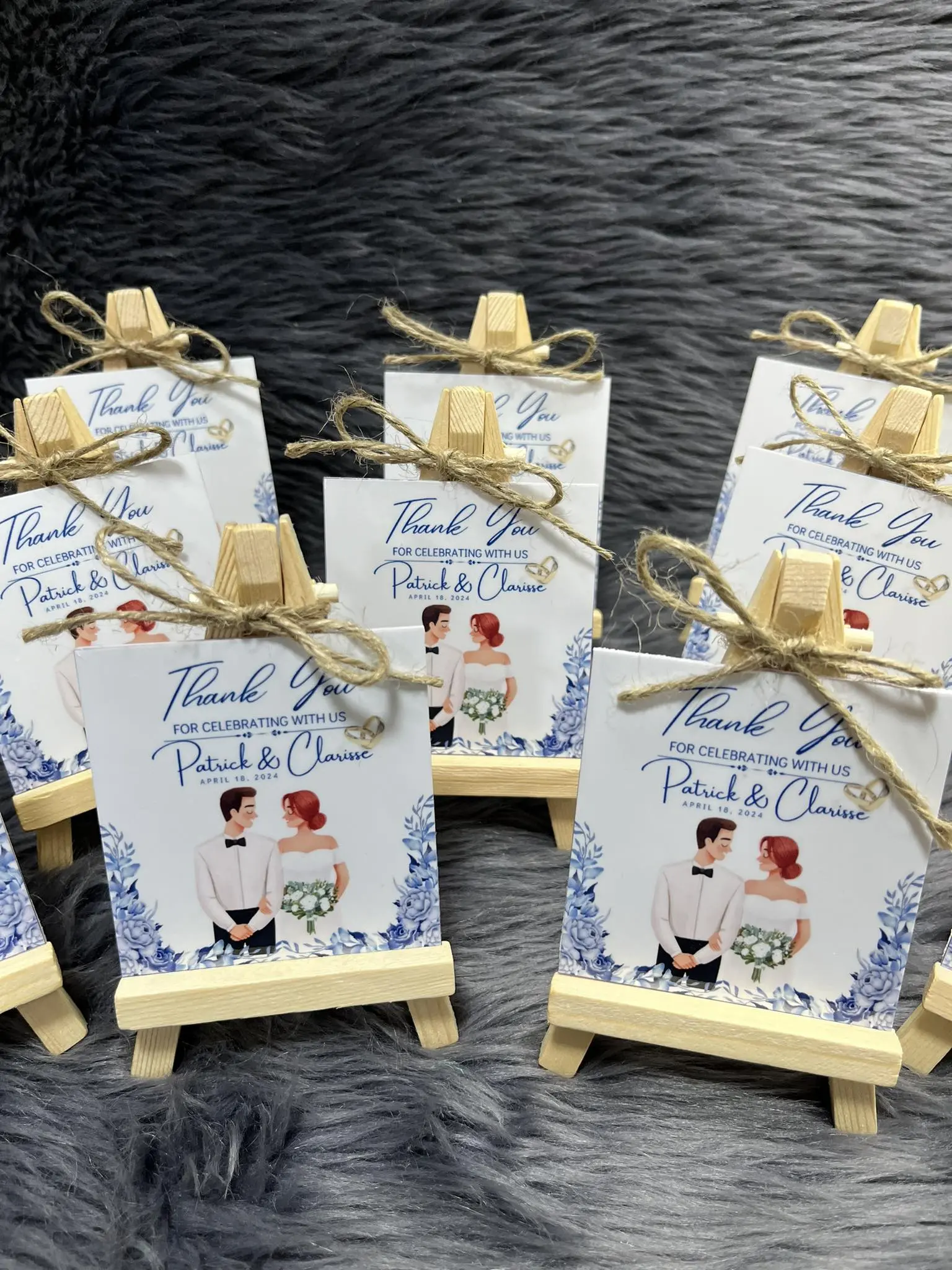 Mini Wooden Easel Stand Souvenir, Giveaway for Christening, Birthday, Wedding, etc.