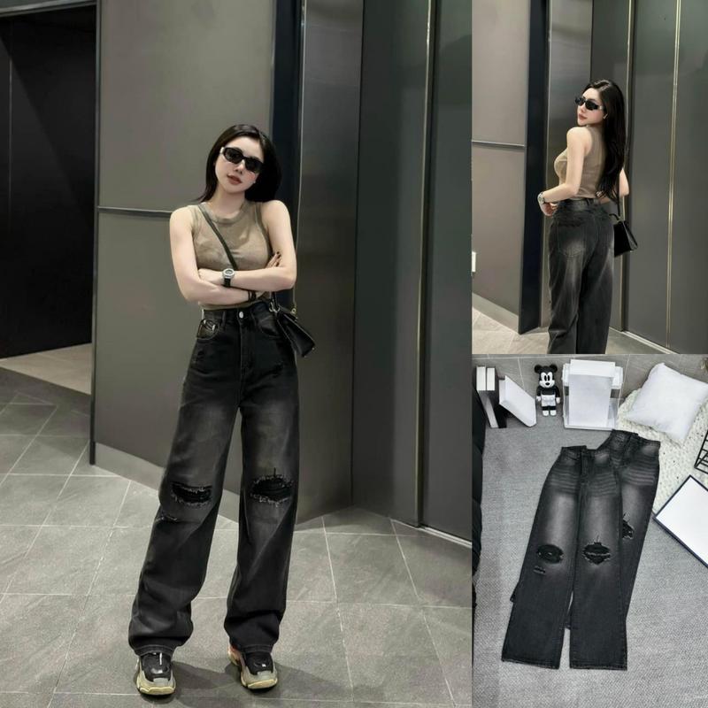 quần bagy jean nữ lưng cao hack dáng  store MS0594 2