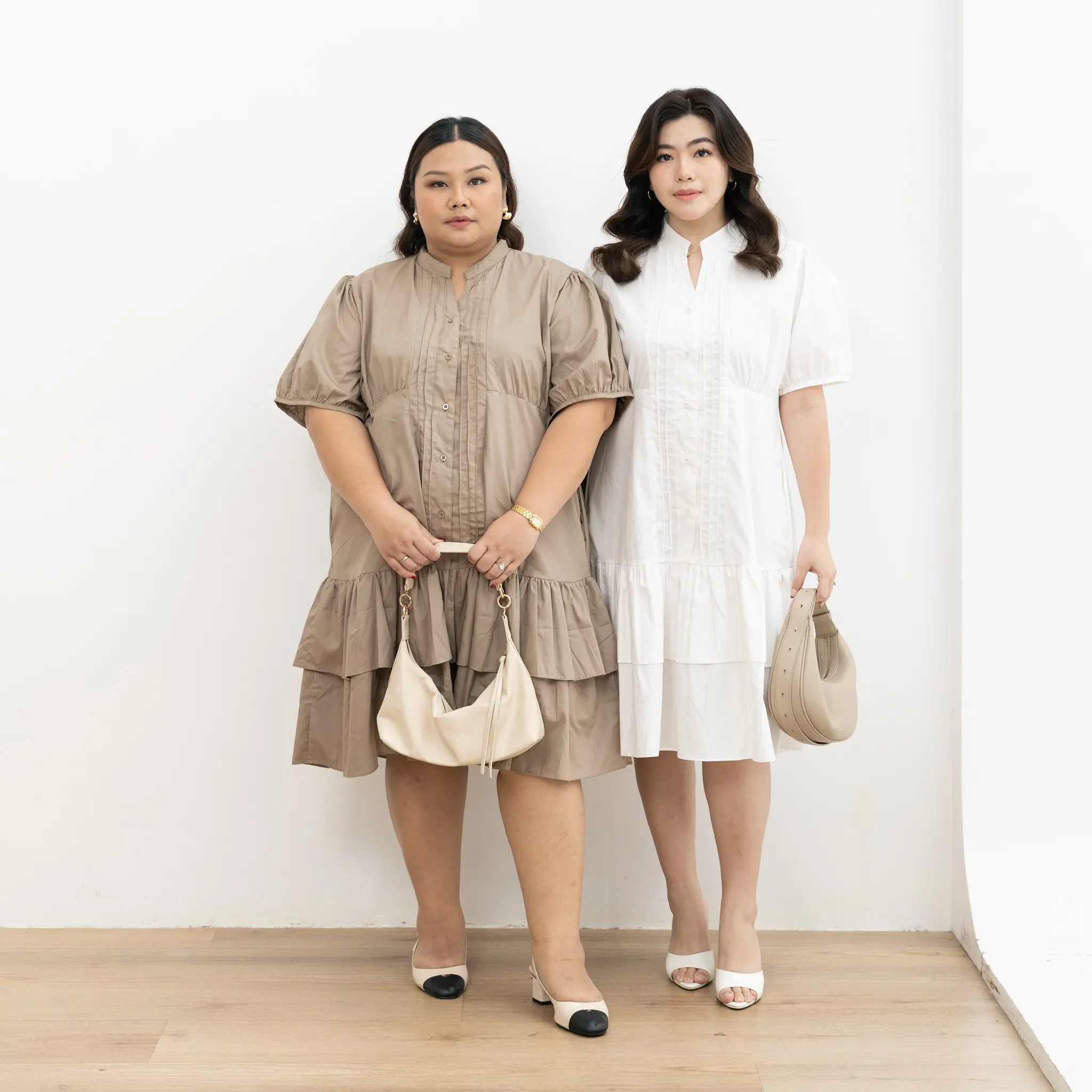 Eclaire - Veronica Dress Normal Grande Bigsize Xtrasize | Dress Katun Premium Casual Work Wanita Korea S-L-XL-XXL Jumbo