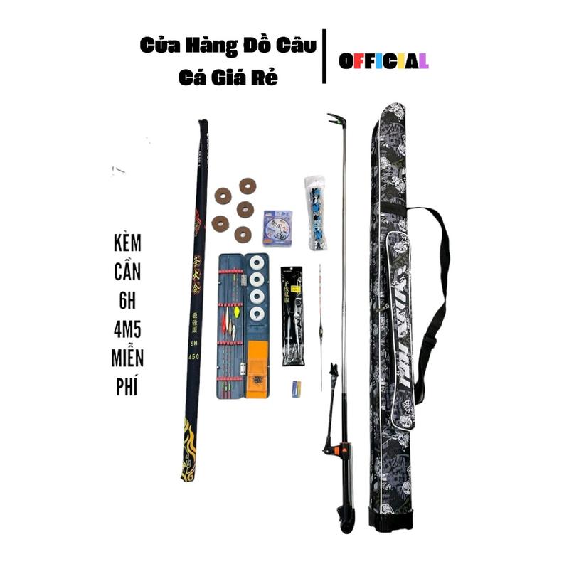 Bộ câu cá đầy đủ - Kèm cần câu 6H 4m5 ngẫu nhiên - kèm theo bộ phụ kiện đầy đủ - Bao cần 125cm - Gác 2m1 - Trục nâu 5 chiếc - thẻo câu - lưỡi - Cước 100m - hộp phao kèm 5 phao ngày 1 phao điện - cuốn cần - Fishing kèm cần 6H 4m5 Ngẫu nhiên. Đi Câu Bắt Cá