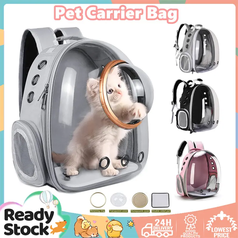 Pet Backpack Carrier Bag Dog Cat Travel Backpack Pet Outdoors Portable Bag Transparent Bag Pet Bag