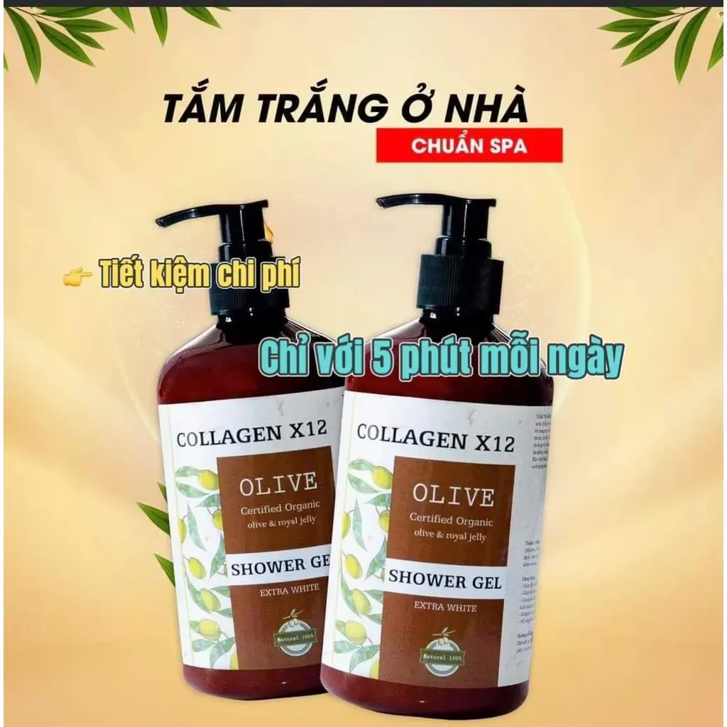 Sữa tắm truyền trắng thơm da collagen x12