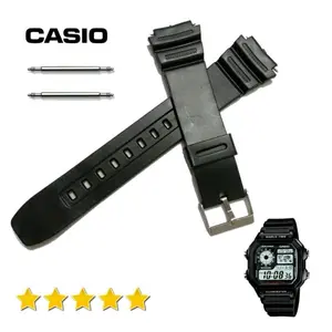Strap Tali Jam Tangan Casio AE1200 AE1300 AE-1200 AE-1300 Tali Jam Casio AE 1300 free pen