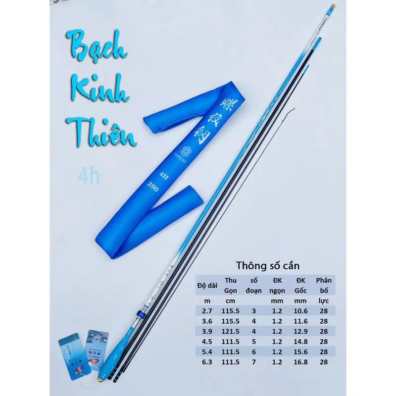 Cần Câu Đài Bạch Kinh Thiên 4H Cao Cấp  đủ 2 màu cho ae lựa chọn 3