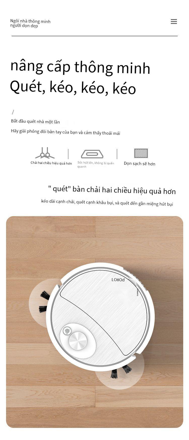 Product Introduction of Robot quét sàn nhà thông minh sạc máy quét hút kéo tất cả trong một 2