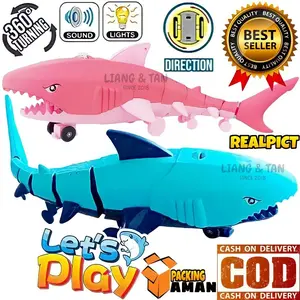 ( BISA COD ) PROMO Mainan Anak Ikan Hiu Baby Shark Jalan Bump And Go Ada Musik Dan Lampu / Mainan Anak Laki Laki / Mainan Anak Perempuan SNI Murah