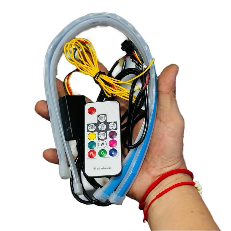 DÂY LED DEMI REMOTE HOẶC APP CHỈNH ĐƯỢC NHIỀU HIỆU ỨNG MÀU CHIP RGB 5050 12VOL CHỐNG NƯỚC LƯU ĐƯỢC MÀU SẮC KHI TẮT KHOÁ MỞ LẠI