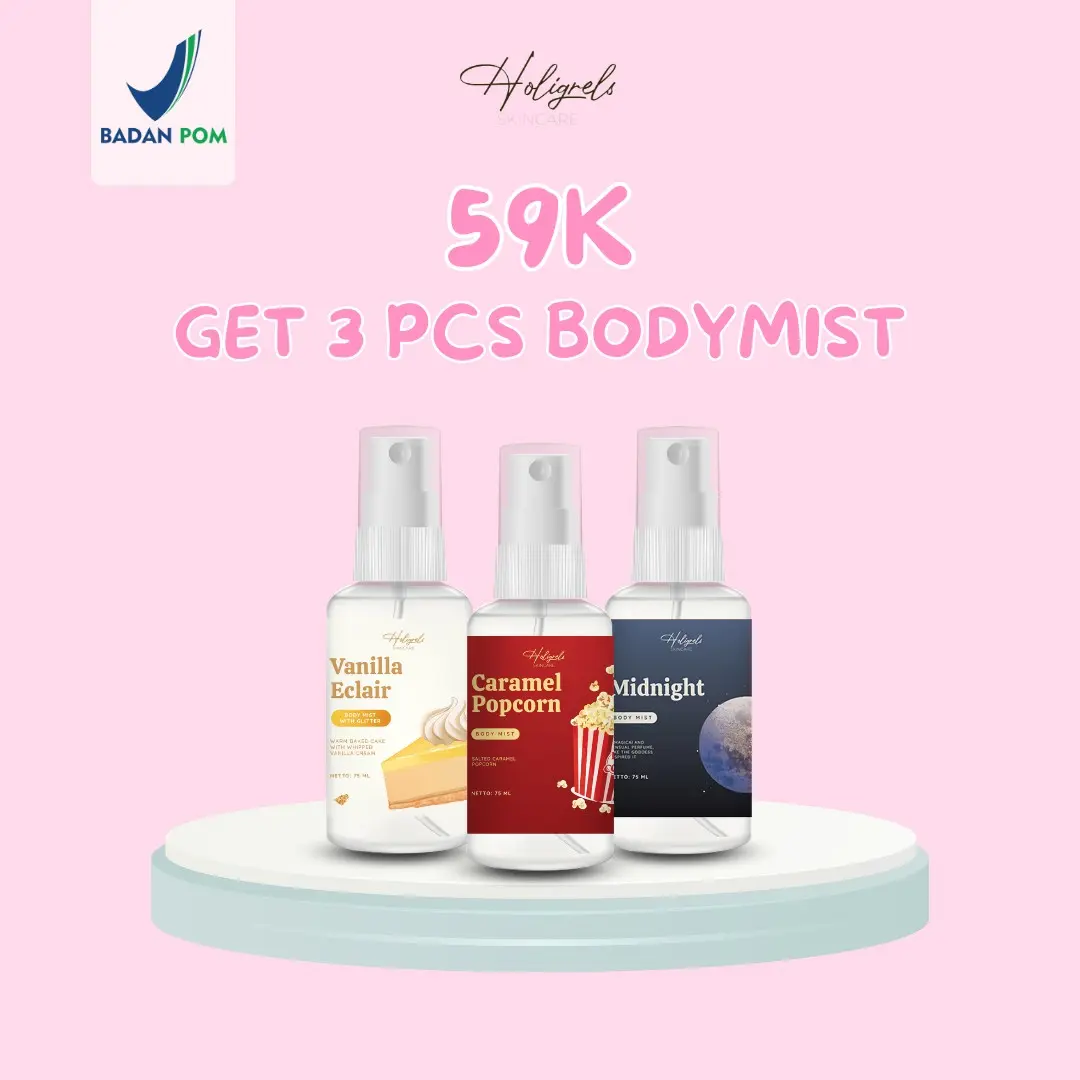 GET 3pcs BEBAS PILIH VARIANT - BUNDLING 3 HOLIGRELS BODYMIST Perfume \
