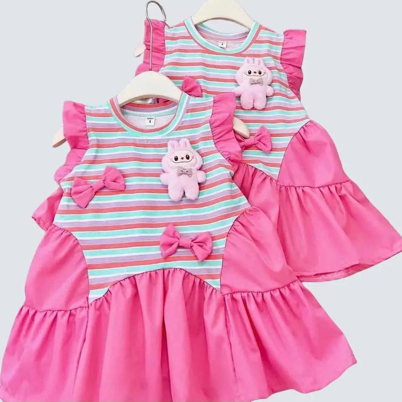 Váy Đầm Mùa Hè Cho Bé Gái In Hình Labubu Nhà Mộc Baby Store - Cho Bé 10-40kg