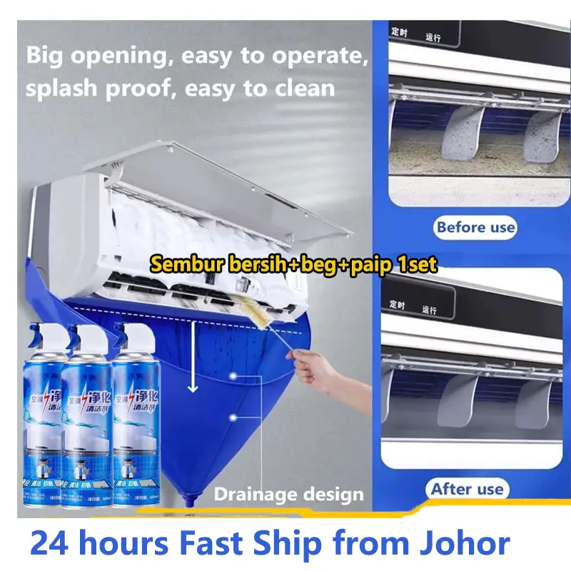 Aircond Cleaning Bag  Aircond Cleaning Spray Air Cond Cleaner Foam Air Conditional Cleaner  (ONLY WEST MALAYSIA) tablet  detergen tablet  detergen