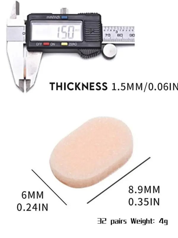 Self Adhesive Soft Foam Non-slip Oval Eyeglass Nose Pads, Glasses Nose Pads, Replacement Glasses Accessories for Women & Men 1