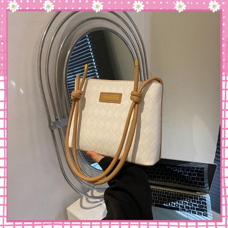 Túi xách kẹp nách đeo vai nữ hoạ tiết kẻ ô dây buộc sang chảnh BH 733