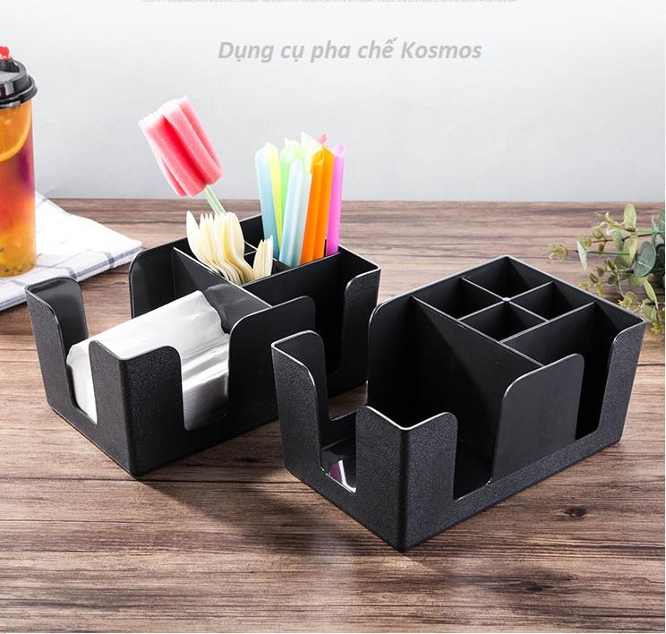 Khay úp cốc trà sữa mini - khay đựng ống hút , giấy ăn mica Kitchen Nhà Bếp