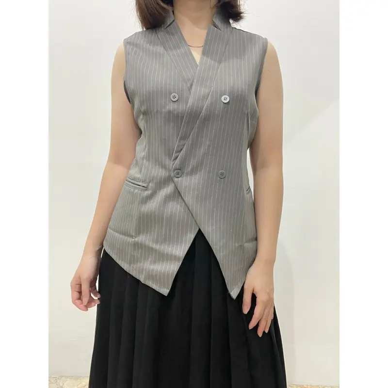 [CALEA] TUXEDO VEST OUTER BLOUSE #1983