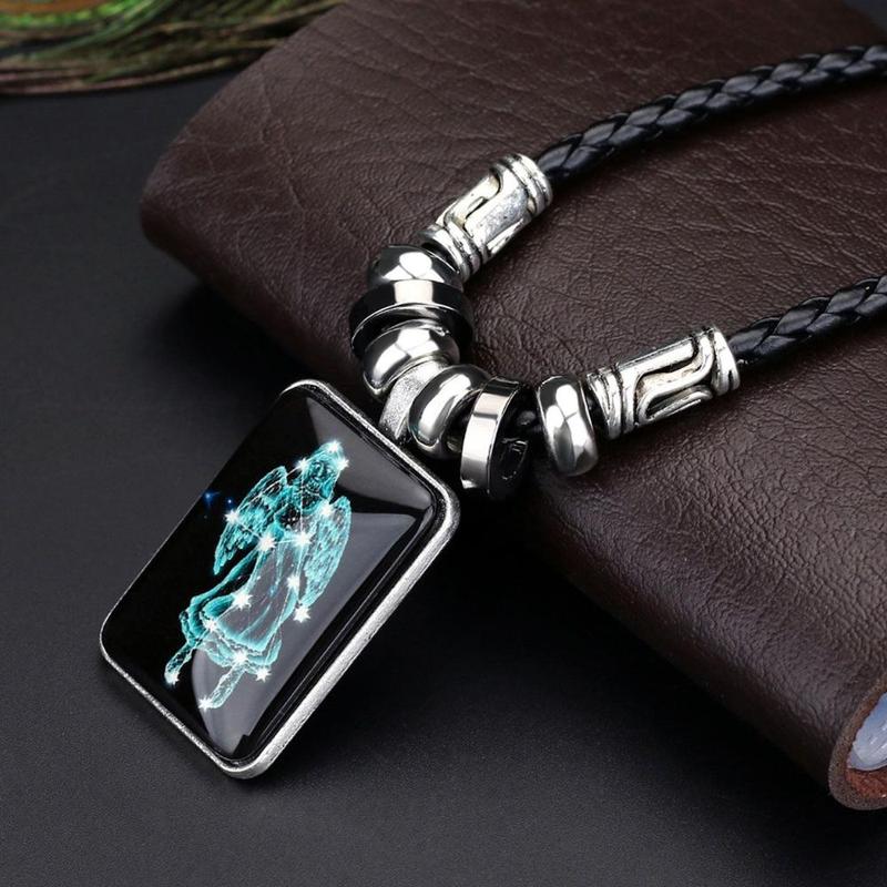 Vòng Cổ Với Thiết Kế Chòm Sao Hoàng Đạo Cho Nam, Mặt Dây Chuyền Thiên Hà, 12 4