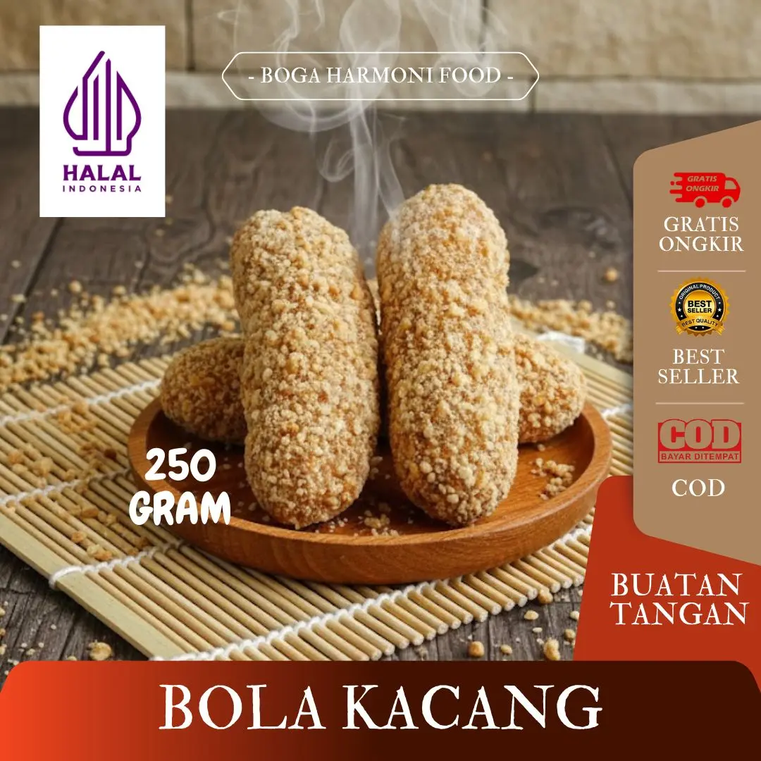 Bola Kacang 250g buatan tangan yang sangat lezat, Rasa Kacang 250 gr
