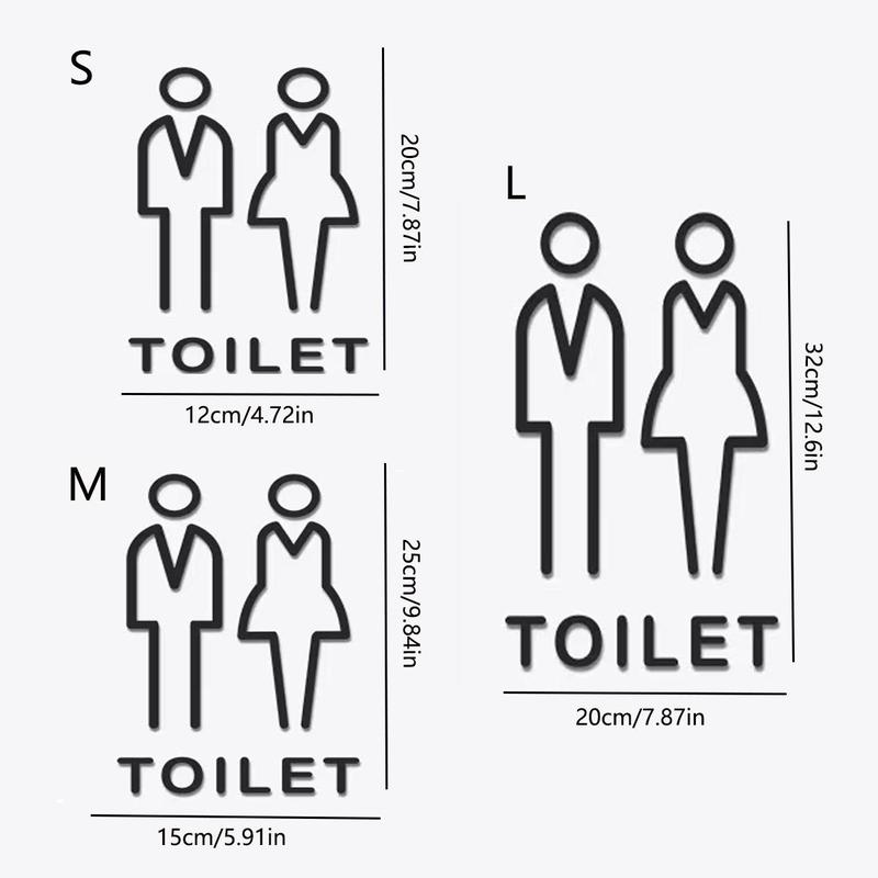 Product Introduction of Acrylic Bathroom Sign, 1 Count Men & Women Bathroom Door Sign, Restroom Sign for Business, Home, Outdoor, Hotel, Dining Room 1