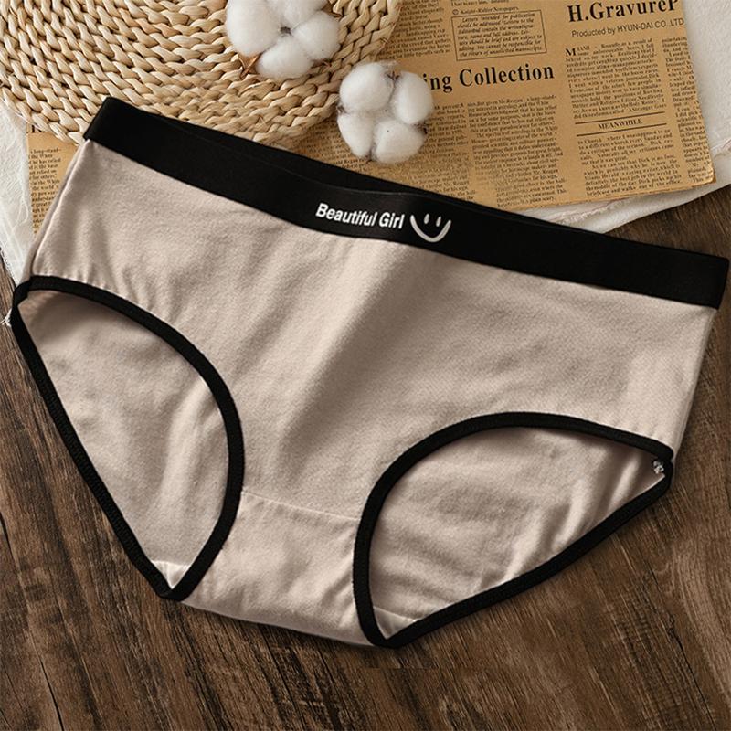 Product Introduction of Women's Panties Breathable Underwear Seamleass Comfort Lingerie Cotton Striped Briefs Fashion Cozy Underpants Black White Gray 19