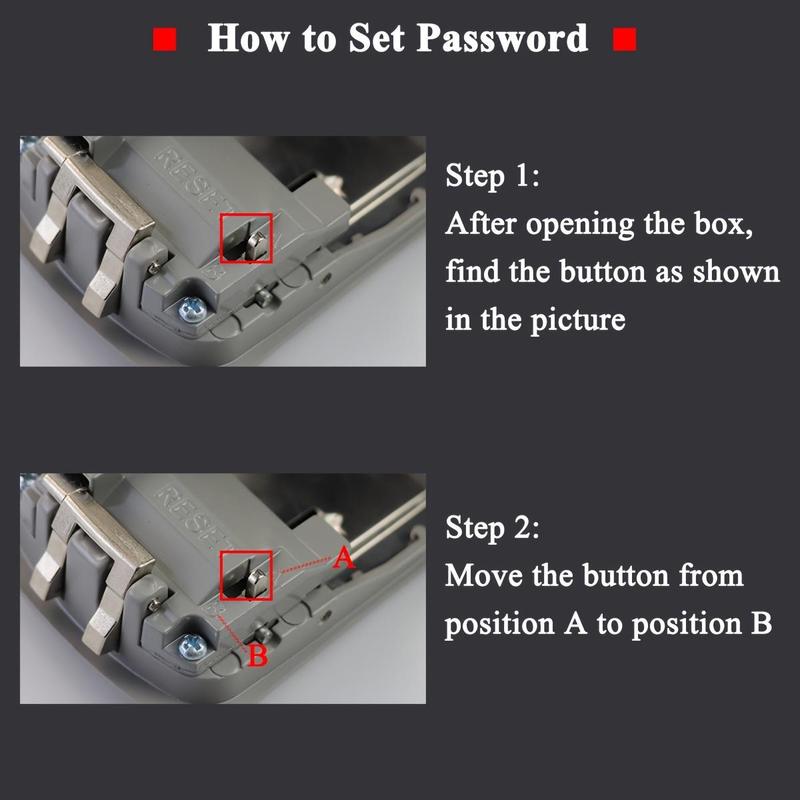 Key Lock Plastic Box, Wall Mount For Keys, 4 Digit Combination With Resettable Code With A B Switch, Indoor Outdoor Waterproof House Plastic Key, Lockbox For Spare House Keys 6