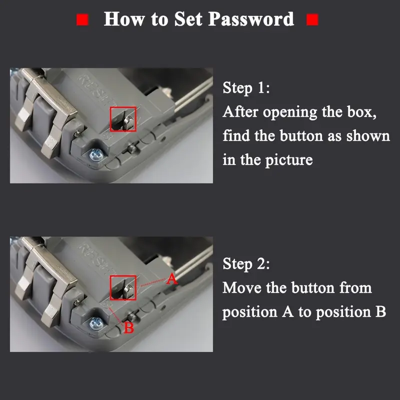 Key Lock Plastic Box, Wall Mount For Keys, 4 Digit Combination With Resettable Code With A B Switch, Indoor Outdoor Waterproof House Plastic Key, Lockbox For Spare House Keys 6