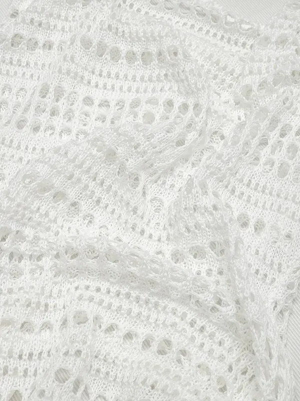 Women's Plain Crochet Knit Sweater Dress, Casual Sleeveless Knit Short Dress for Summer, Ladies Clothes for Beach Holiday 8