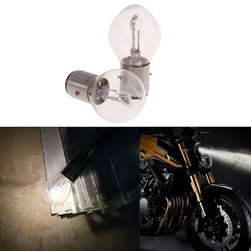 Bóng đèn pha Halogen, Bộ 2 chiếc, Thích hợp cho đèn ATV, Xe máy và Xe tay ga, 12V, 35W, B35 BA20D Motor
