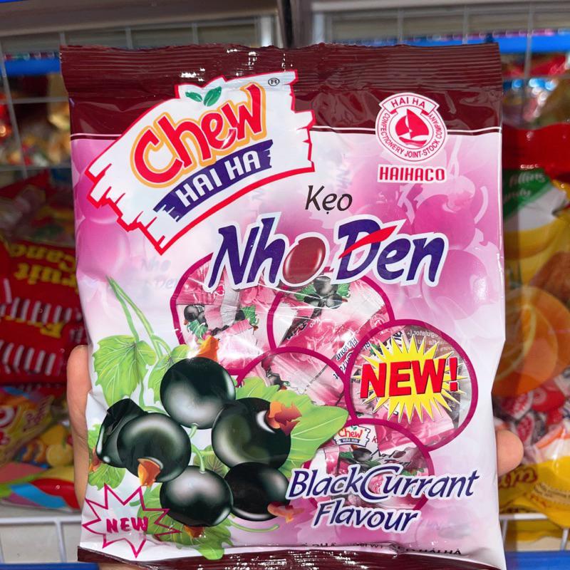 Kẹo Chew Hải Hà 3 Vị Nho Đen, Khoai Môn, Đậu Đỏ 90g Ăn Vặt Candy