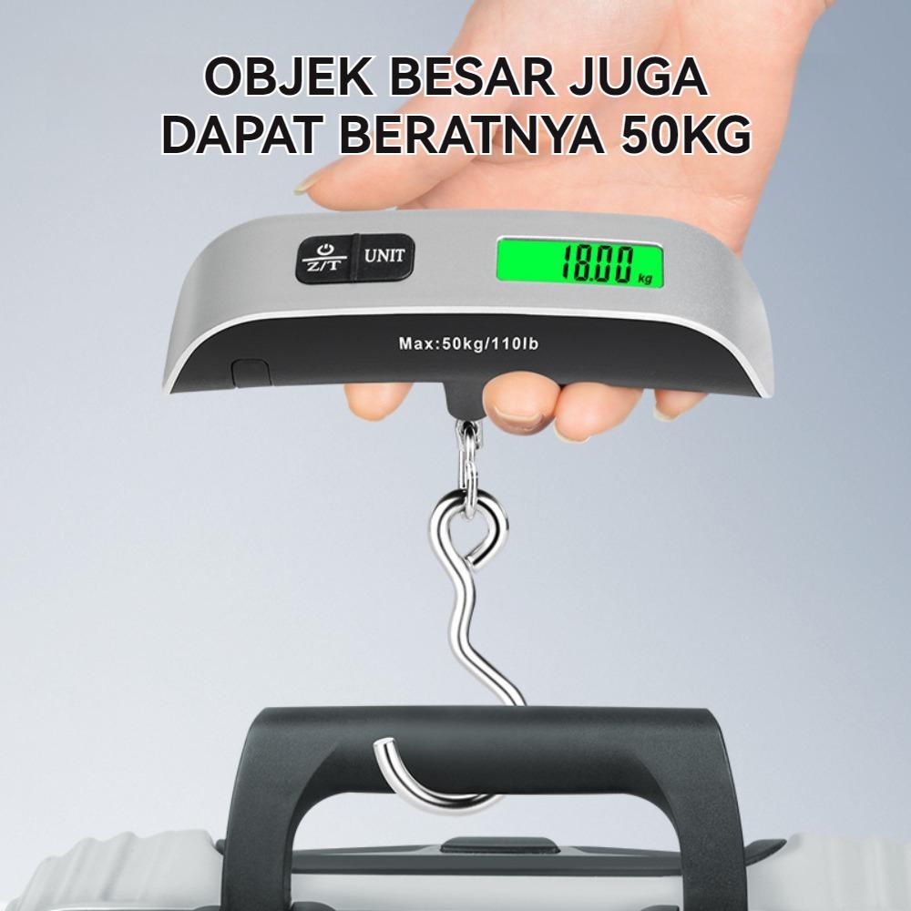 Timbangan Kait Elektronik 50kg - Timbangan bagasi portabel, layar LCD, fungsi mati otomatis, pegangan ergonomis, pengukuran akurat, cocok untuk penggunaan rumah, perjalanan, komersial dan industri Timbangan Kait Elektronik 50kg - Timbangan bagasi portabel, layar LCD, fungsi mati otomatis, pegangan ergonomis, pengukuran akurat, cocok untuk penggunaan rumah, perjalanan, komersial dan industri