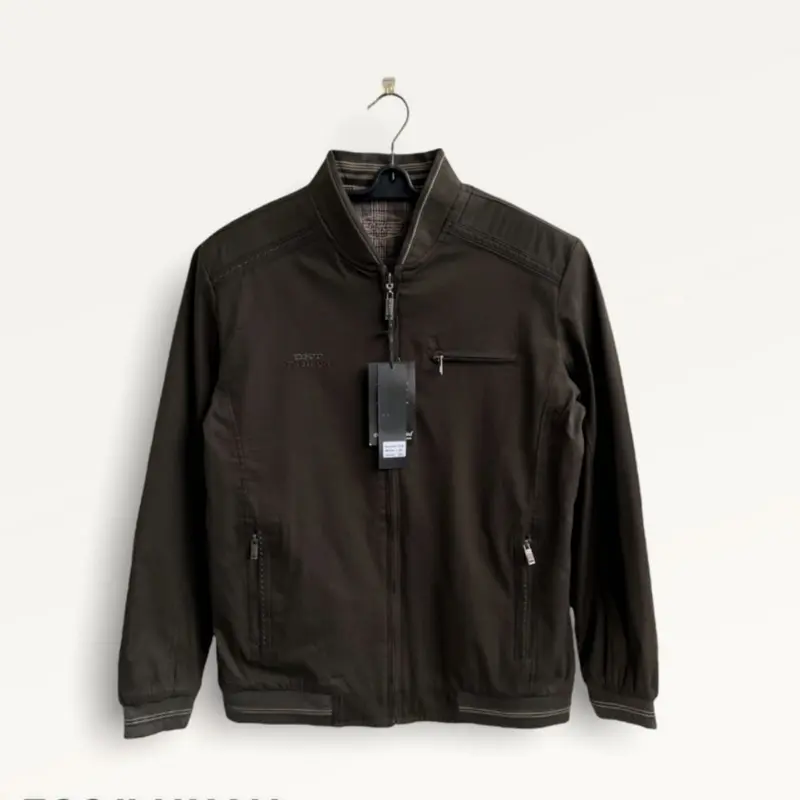 New jaket import pria bahan katun bisa bolak balik Parasut Distro Parka Casual Hitam Tebal Bomber Keren Cowok Motor Dewasa Simple Semi Outdoor 3