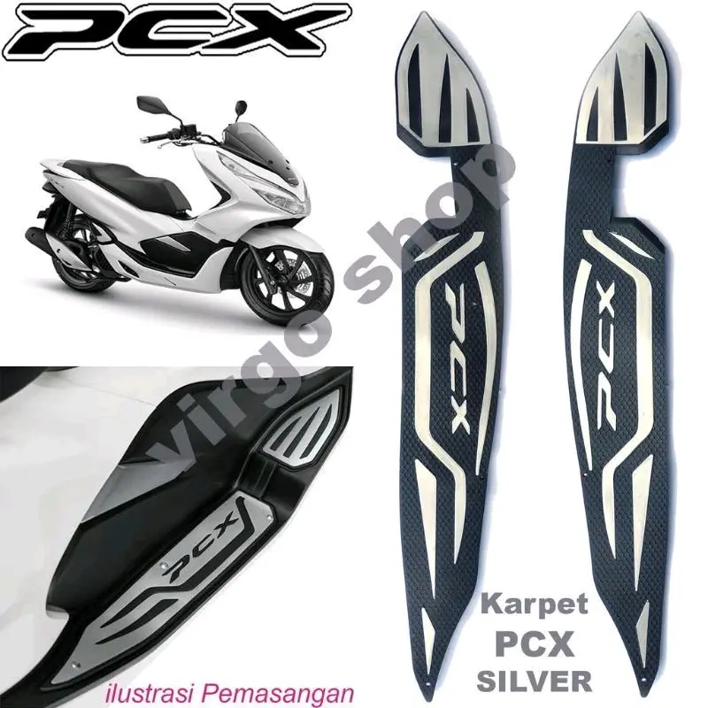 karpet motor PCX 150 PCX 160 Lokal karpet Bordes karet Pijakan kaki PCX