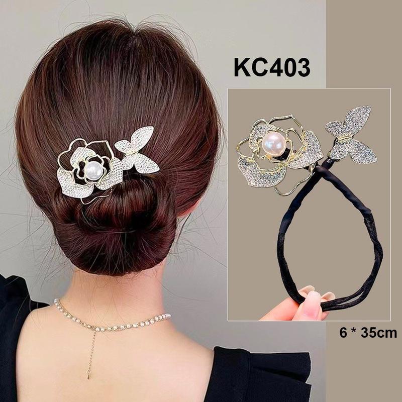  GOTI Quà Tặng Cho Nữ 8 3 20 10 – Kẹp Cuốn Tóc Tạo Kiểu Thủ Công Hình Bướm Và Hoa Hạt Kẹp Quấn Tóc Búi Tóc Dự Tiệc KC403 