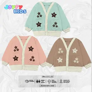 JOYFY KIDS | Cardigan Anak CUTE STAR Bahan Fleece Berkualitas Untuk Perempuan Dan Laki Laki Unisex