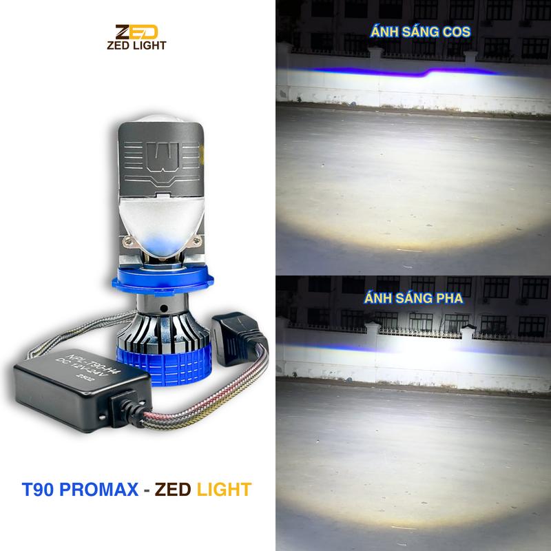 Đèn Pha Bi Cầu T90 PROMAX ZED LIGHT - Hàng Cao Cấp 90W - Lắp Cho Oto Xe Máy Chân Bóng H4 ĐiệnBình 12-24V - Bảo Hành 24 Tháng 9