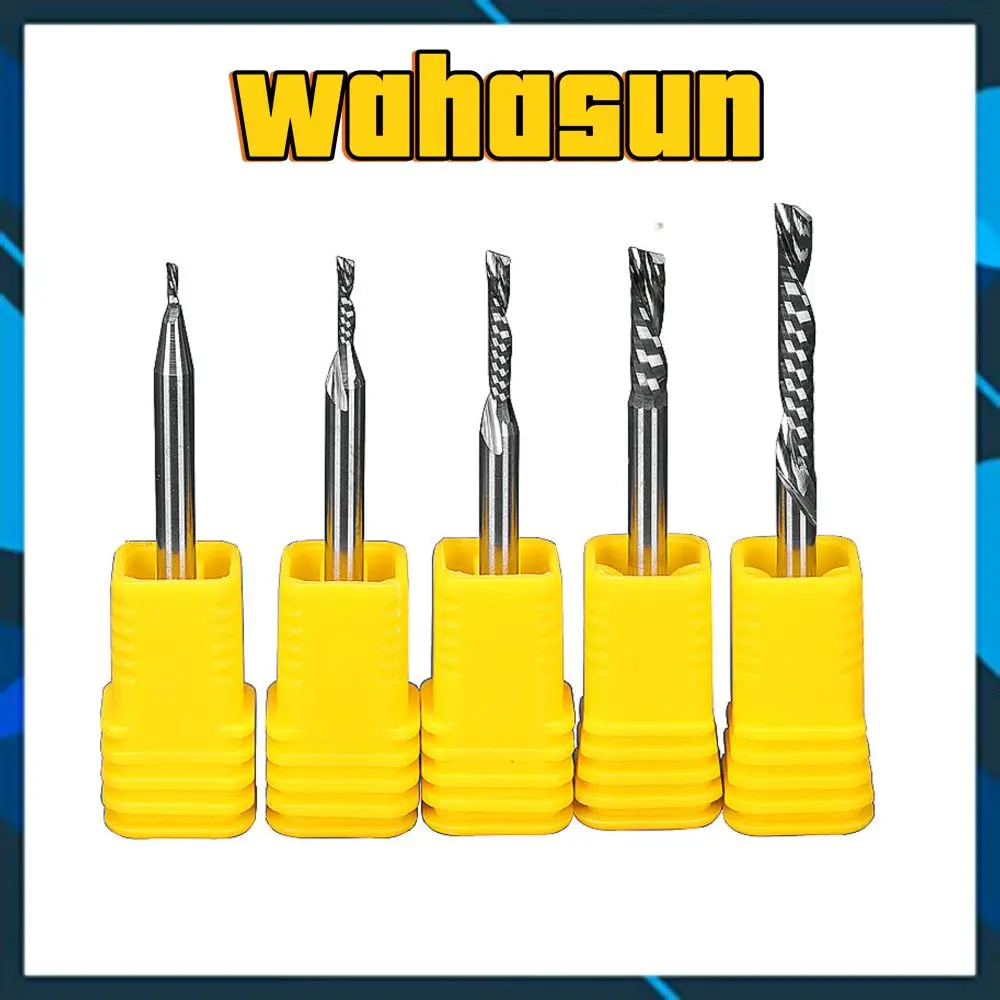 Mũi Cắt CNC Xoắn 1 Me Phi 3.175mm Cắt Mica, Nhựa, Gỗ & Thép Hợp Kim Siêu Bền