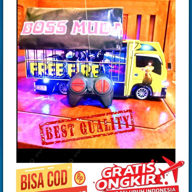 miniatur truk oleng remot control mainan anak murah full lampurc Remote Lampu 1