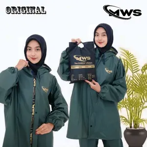 MWS Jas Hujan MWS M-L-XL-XXL Pria Wanita DEWASA PVC Tahan Air Dapat Digunakan Kembali Waterproof Syari Original MWS Jas Hujan MWS M-L-XL-XXL Pria Wanita DEWASA PVC Tahan Air Dapat Digunakan Kembali Waterproof Syari Original