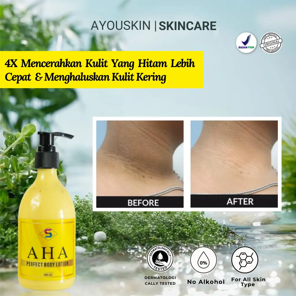 Cream Pemutih Leher Hitam - Lotion Pemutih Leher Hita , Pemutih Badan Bpom - Cream Pemutih Leher Lotion AHA memutihkan mencerahkan