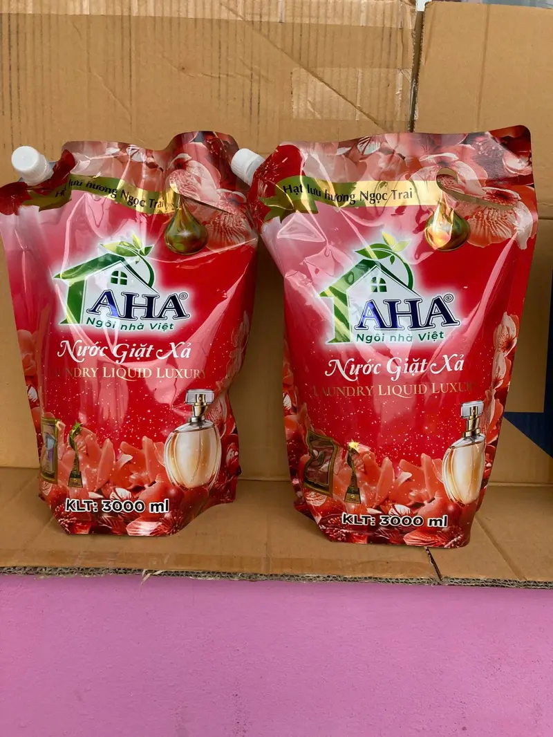 Product Introduction of [MUA 2 TẶNG 1] Combo 2 túi nước giặt sinh học AHA hương nước hoa (tổng 6 lít nước giặt ) Tặng kèm dây xả quần áo đậm đặc 3