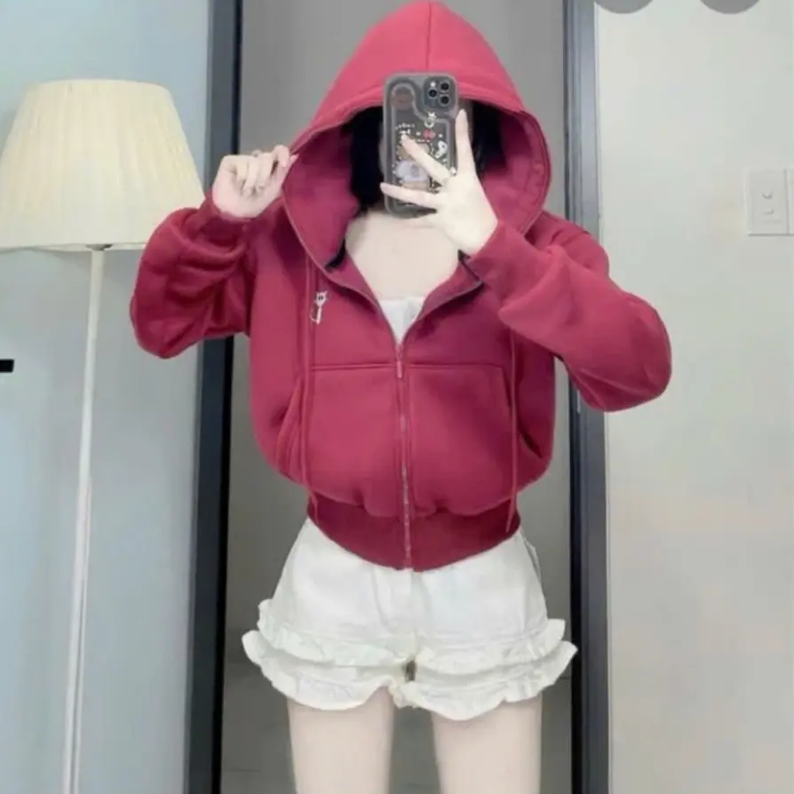 Áo Khoác Nỉ Mũ To Dáng Croptop In Mèo Form Vừa 40-56Kg áo  hoodie áodạ tweet