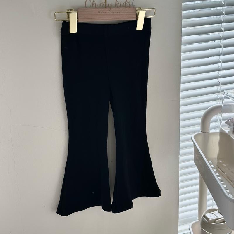 Oh my kids - Quần ống loe cho bé gái mặc đi học đi chơi chất cotton zip mềm dày vừa