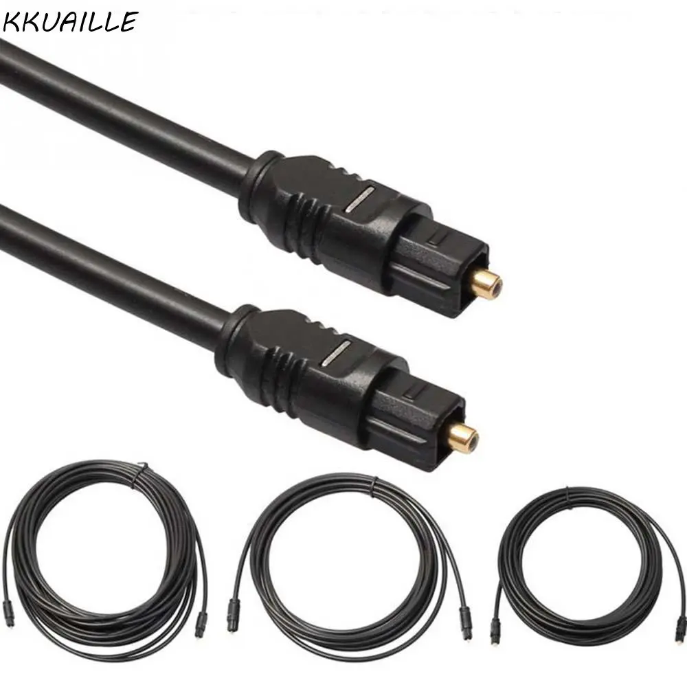 KKUAILLE 1m 1.5m 2m 3 5m 10m Durable OD 2.2 Optical Fibre SPDIF MD  Plated Audio Wire Digital Audio Cable Audio fiber Cable Digital Optical Audio Cable
